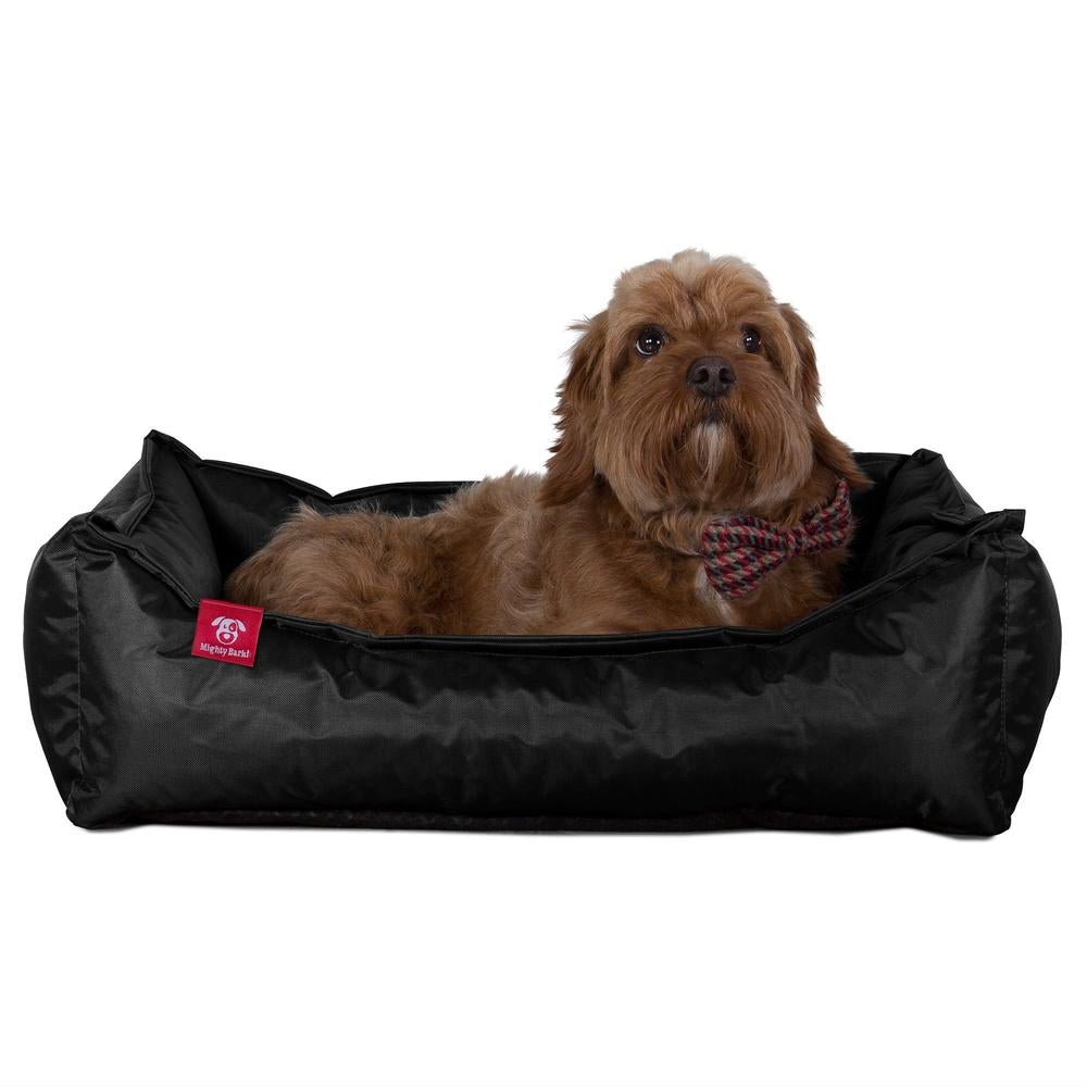 Pelíšek ve tvaru hnízda, ortopedický pelíšek pro psy s okrajem z paměťové pěny, malý, střední, velký - Voděodolný Černá